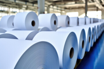 machines for the production of paper rolls for further processing in a printing plant - recycling of waste paper