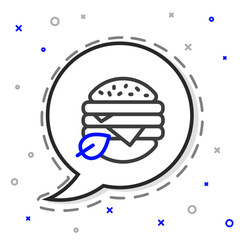 Line Vegan food diet icon isolated on white background. Organic, bio, eco symbol. Vegan, no meat, lactose free, healthy, fresh and nonviolent food. Colorful outline concept. Vector