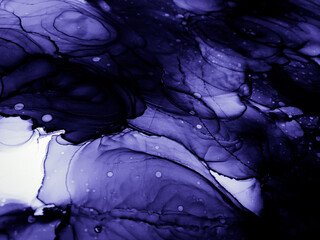 Purple Spanish Marble. Metal Abstract Paint Stroke. Lavender Mar