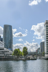 Obraz premium London, UK, 23 September 2023: London City Skyline, Canary Wharf 