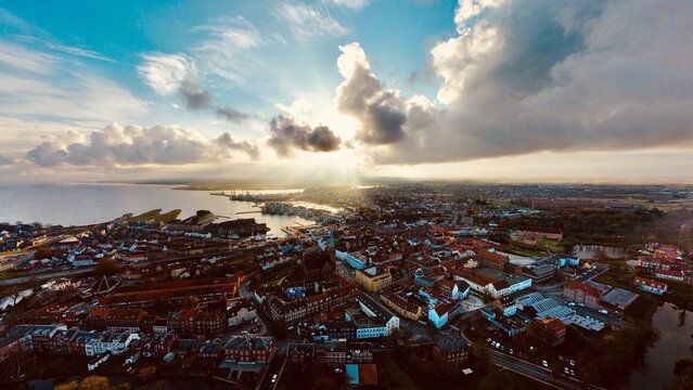 Autumn over Nyborg Denmark