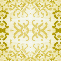 Yellow Flower Seamless Pattern.Tie And Dye