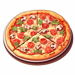pizza isolated on white background