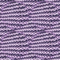 Lavender Texture Knitted Fabric. Violet Clothes.
