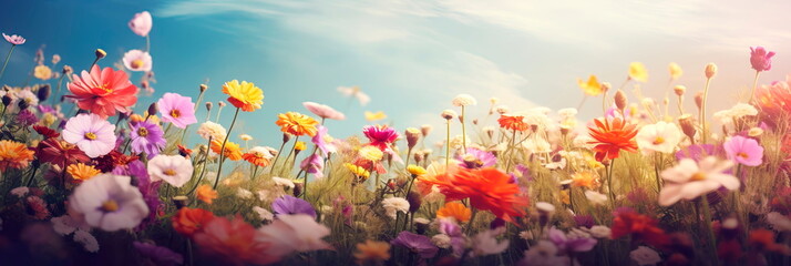 gradient background that mirrors the colors and transitions seen in a blooming garden filled with diverse and vibrant flowers.