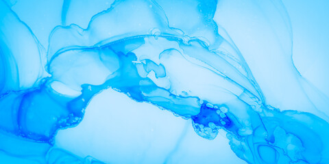 Color Marbling. Sky Hand Drawn Oil Paint. White Marble illustrat