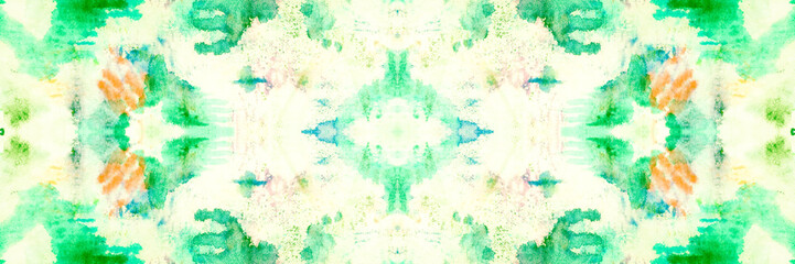 Modern Textile Ikat. Orange Hipster Seamless