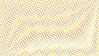 Gold waves seamless curvy pattern, simple wavy line seamless pattern background, abstract modern minimal background, golden wave stripes texture - stock vector