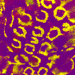 Brown Spotted Animal. Neon Skin. Burgundy Savage