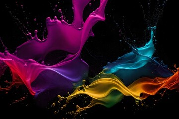 most beautiful vivid liquid in collorful 3d rendring a beautiful abstract background in many colors.