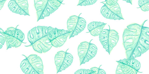 Banana Tree Leaf Watercolor. Pale Leaf Background Watercolor. Green Leave Background. Illustration Hawaii. Tropical Leaf. Olive Sage Pattern Palms.