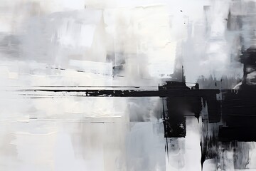 Abstract black and white watercolor background. Hand-drawn illustration.