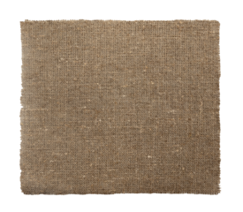 Burlap texture. A piece of torn burlap on a white background. Canvas. Packing material