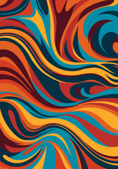A colorful abstract wave and swirl design background