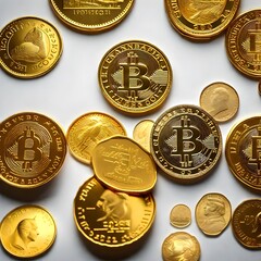 Gold coins,  Generated using AI