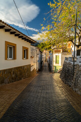 Beautiful alley in Abdet town, Alicante (Spain).