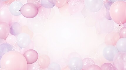 Birthday background with balloons large copyspace area