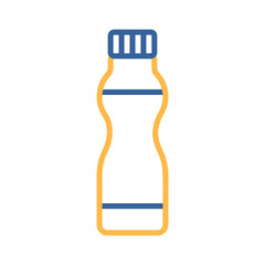 Drinkable yoghurt bottle vector icon