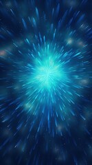 Fototapeta premium Burst of Electric Blue Light Illuminating the Dark Abyss Generative AI