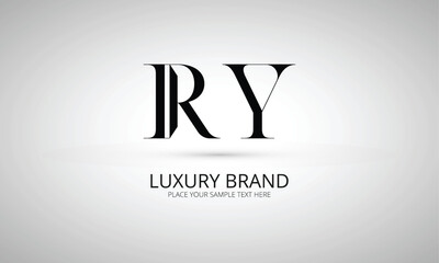 RY R ry initial logo | initial based abstract modern minimal creative logo, vector template image. luxury logotype logo, real estate homie logo. typography logo. initials logo - obrazy, fototapety, plakaty