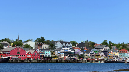 The waterfront of the UNESCO World Heritage Site town of Lunenburg, Nova Scotia,