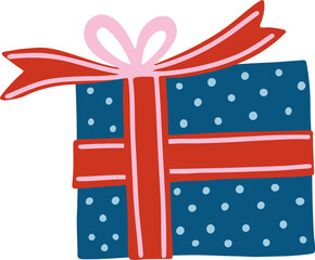 Obraz premium Gift box vector flat illustration.