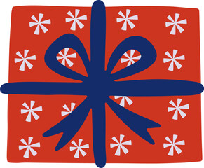 Gift box vector flat illustration.
