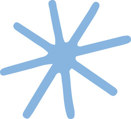 Snowflake vector flat illustration.