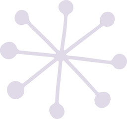 Snowflake vector flat illustration.