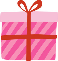 Gift box vector flat illustration.