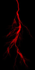 lightning over black