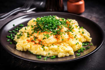 fried egg, omelette, breakfast beautifully served on dishes