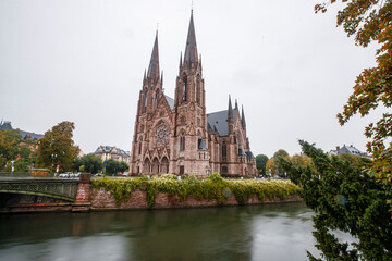 Fototapeta na wymiar Saint Paul's Church in Strasbourg, Alsace
