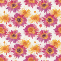 Fototapeta premium seamless watercolor floral abstract colorful wallpaper