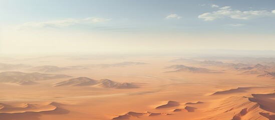 Fototapeta na wymiar Bird s eye view of Namib desert including Sossusvlei Copy space image Place for adding text or design