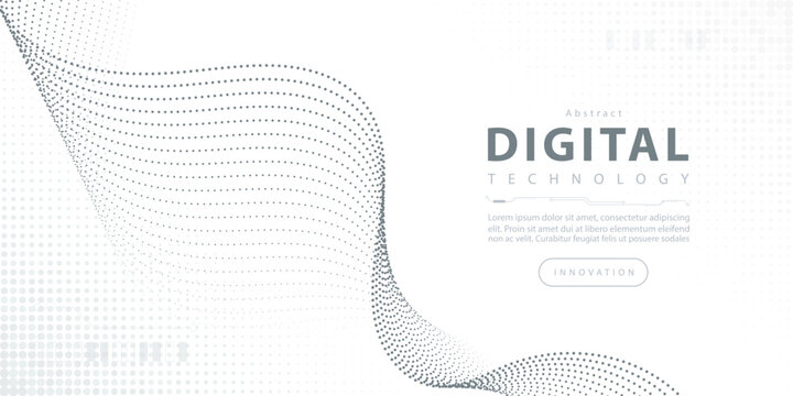 Digital technology futuristic internet network speed connection white background, cyber nano information, abstract communication, innovation future tech data, Ai big data line dot illustration vector