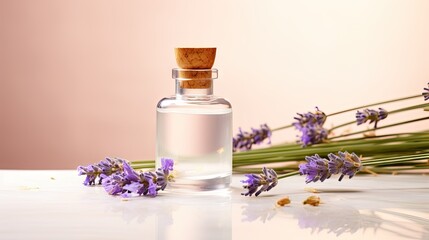 Product Essential Oil Skincare product photography with flowers