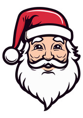 Santa Claus vector, winter, christmas design, print ready editable.