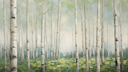 Birch Trees in The Spring