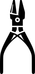 Tongs Pliers, pincers icon vector, filled sign, solid, symbol, vector, art