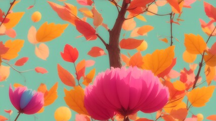 A whimsical and playful abstract autumn background