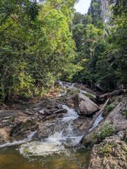 Air Terjun Gunung Ledang, Waterfall of Gunung Ledang Malaysia,river in the forest,waterfall 