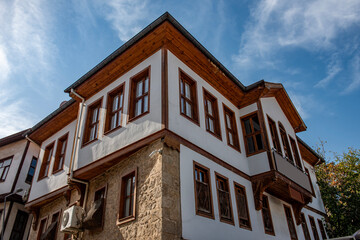 Fototapeta na wymiar Beypazari District of Ankara, Turkey. Traditional Houses in Beypazari Town.