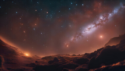 Beautiful space background with stars and nebula. 3d rendering