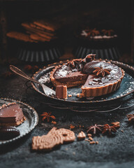 Speculoos Chocolate Cake raw vegan no bake
