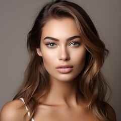Fototapeta premium portrait of a woman model looking at the viewer