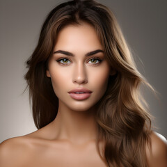 Fototapeta premium portrait of a woman with long hair