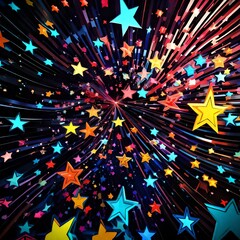 Abstract disco colored stars motion background -ar 3:2 - Upscaling by @Hamzakhan3920