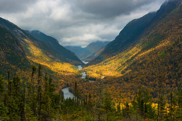 Hautes gorges de la riviere Malbaie national park at fall