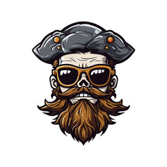 Pirate Mascot Logo Illustration